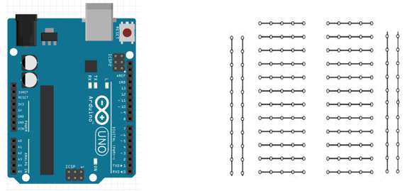 Arduino UNO met breadboard