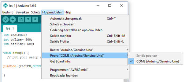 Kiezen correcte communicatiepoort