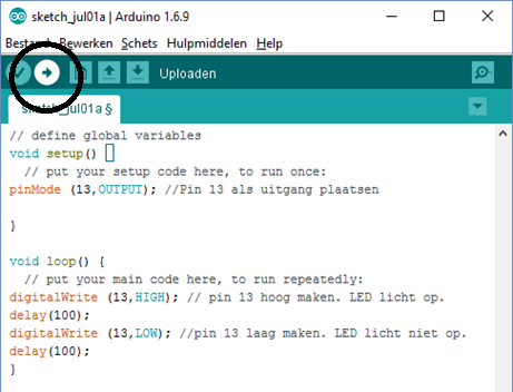 Compileren en doorsturen