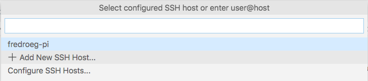 New SSH Host